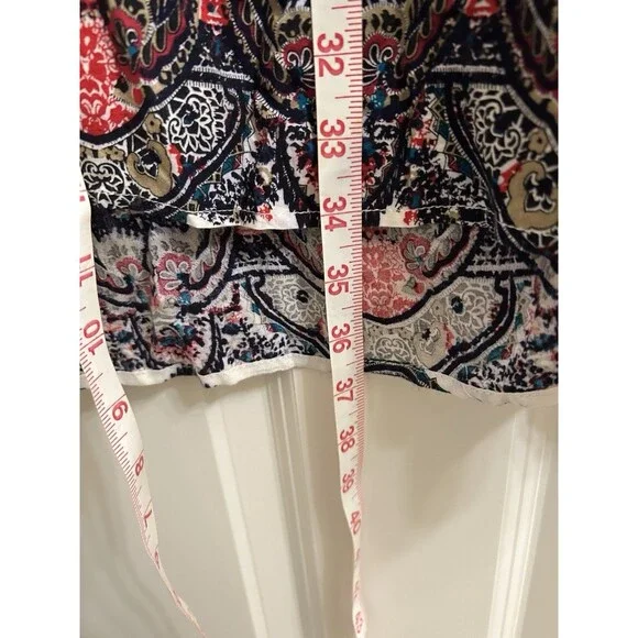 Umgee USA Women’s Tunic Dress Embroidered Boho Hi Low Medallion Gathered Hem Med - Picture 7 of 8